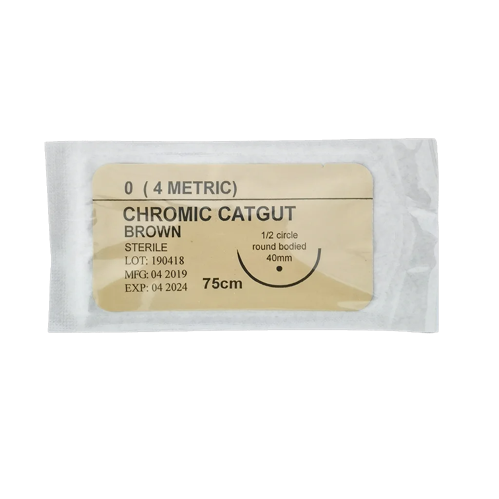 Рассасывающийся хирургический шовный хромовый катгут