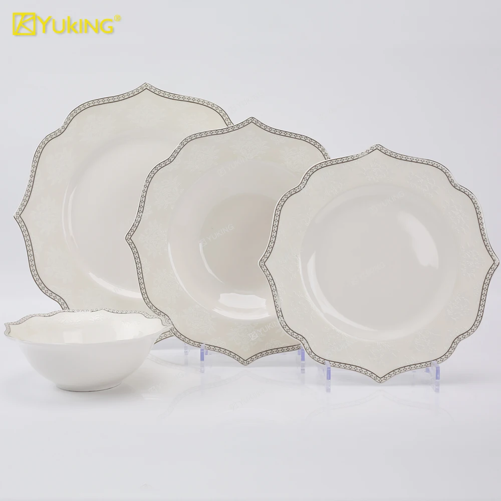 Bone China Light Luxury Tableware Set Home Party Dinner Luxury Ceramic Plates Sets Dinnerware Luxury