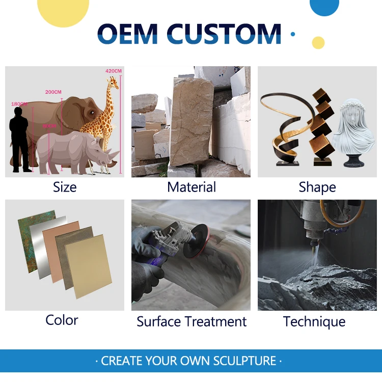 Garden Animal Stone Carvings and Sculptures Custom Marble Granite Stone Bighorn Sheep Statue Stone Goats Sculptures Prices