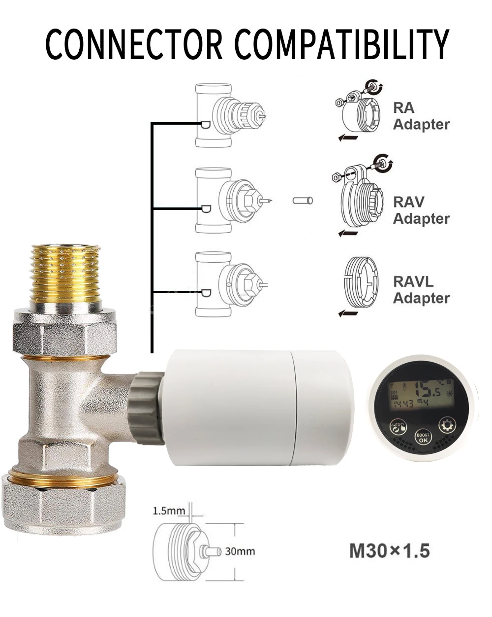 Room Heating Programmable Electric Smart Thermostat Temperature Controller with Tuya