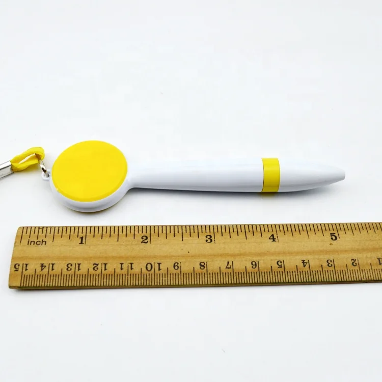 Click Pens Plastic Ball Sticky Notes Pen Strap Lanyard with Custom Logo