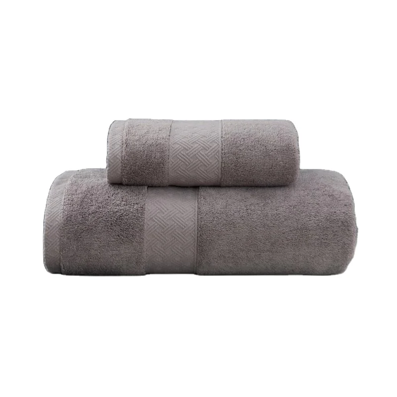 Luxury Hilton hotel bath towel hand towel set combed cotton hotel quality absorbent towel