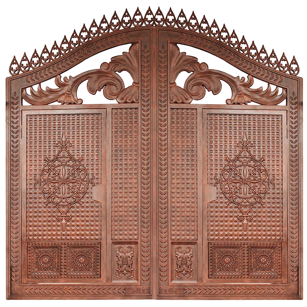 Indian House Main Gate Designs Galvanized Cast Aluminum Garden Gates Portail Aluminium Gates Driveway For Villa