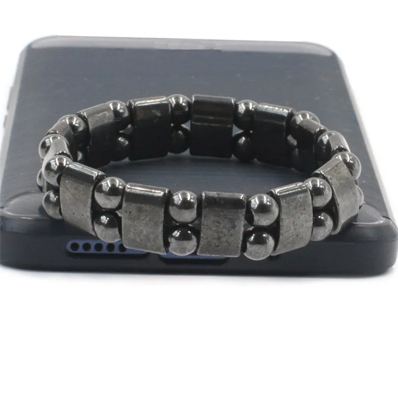 Fashion Natural Hematite Men Bracelets  Charm Handmade Beads Bracelet-3