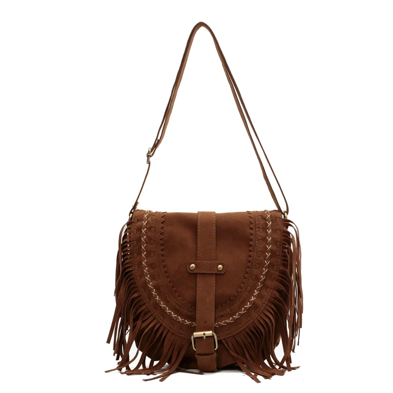 Wholase Vintage Fringe Tassel Women Shoulder Bag handbags ladies bags women crossbody sling bags for women
