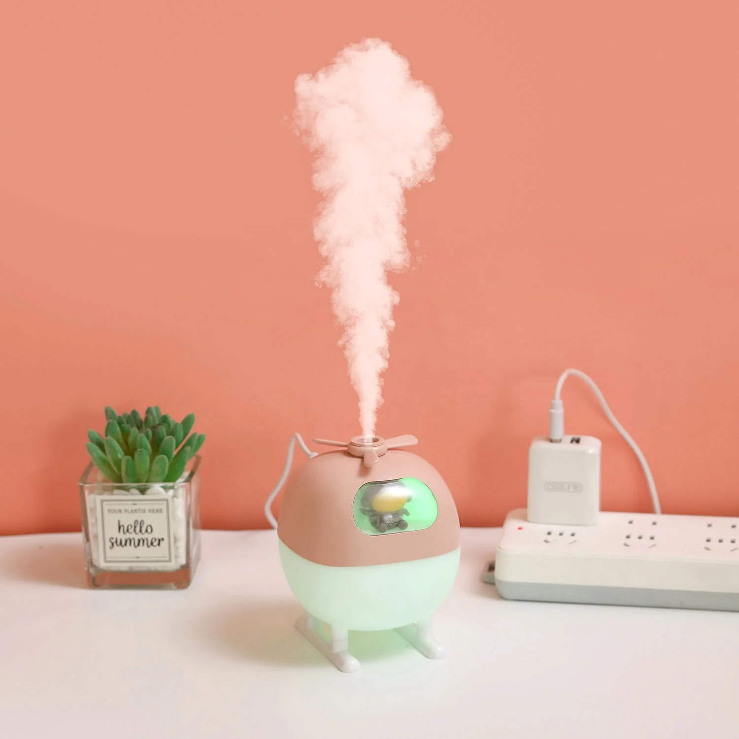 220ML Small Cool Mist Humidifier USB Personal Desktop Humidifier for Baby Bedroom Travel Office Home