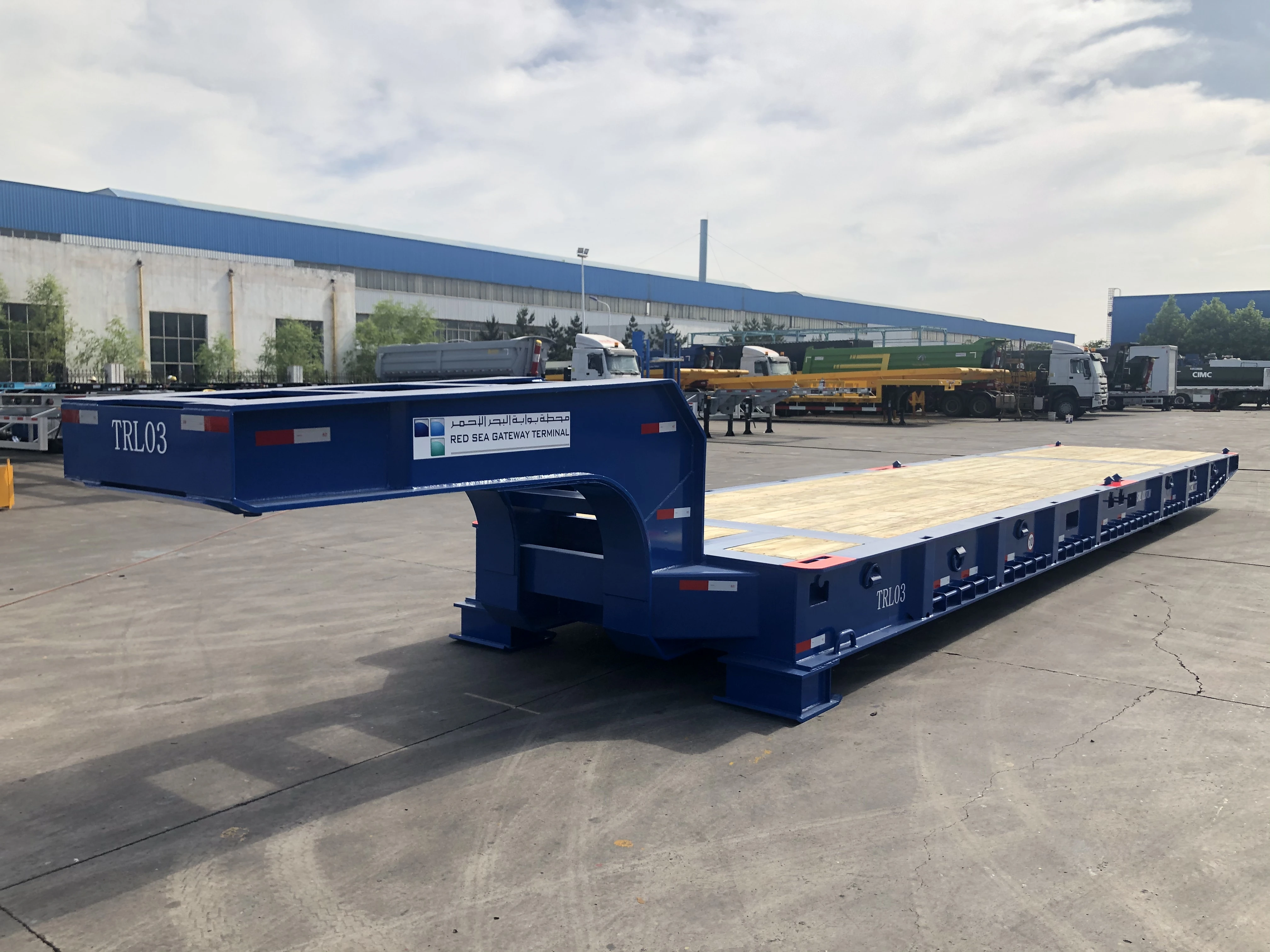 100ton gooseneck 40ft  45ft mafi trailer roro trailer