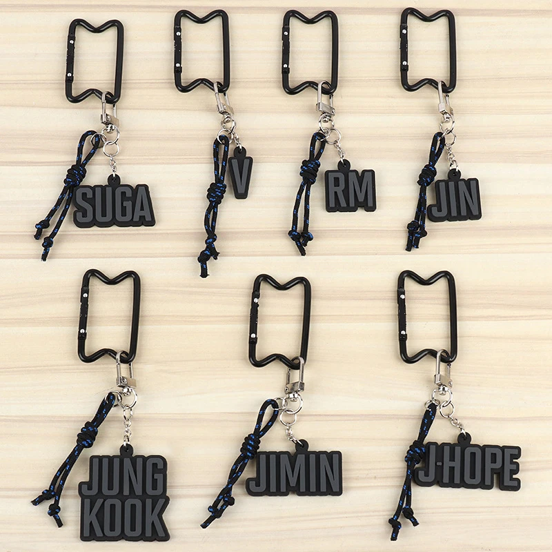 Kpop Bangtan Boys Map Of The Soul Metal Key Rings World Tour Silicone Pendants Keychains