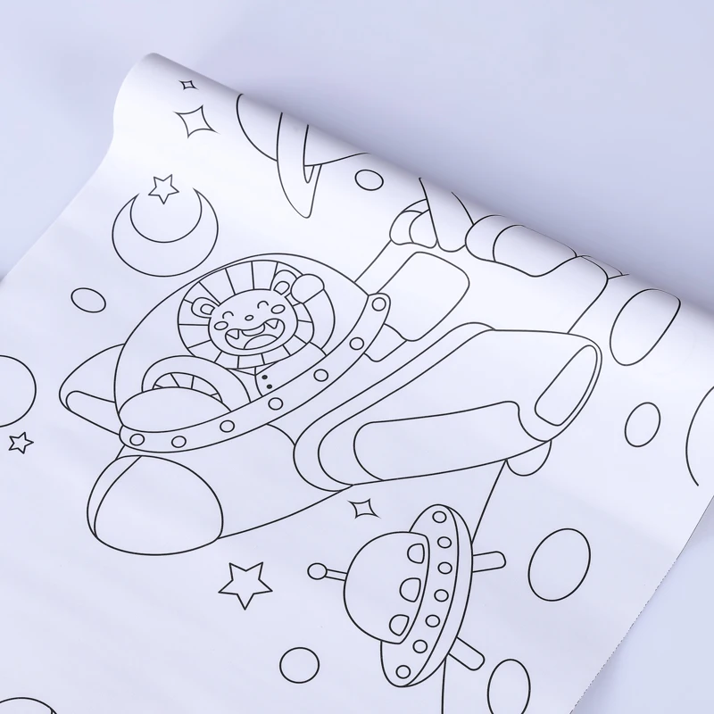 custom printing A4 kids cartoon coloring  paper sketch roll  manufacturer