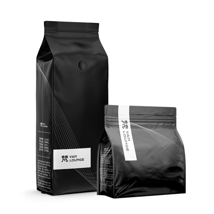 Personalized Resealable Stand Up Coffee Packaging 100gr 100g 150 g 250g 500g 1kg Biodegradable Custom Coffee Bags