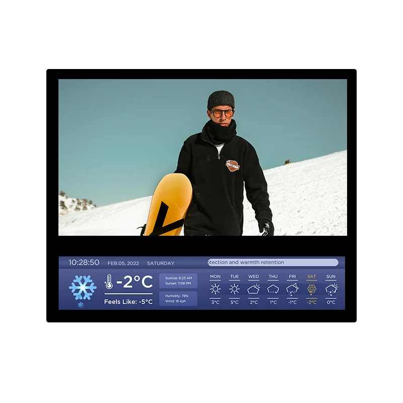 Digital Signage Split Screen Advertising Screens Elevators Wifi Lcd Monitor Panel For Elevator