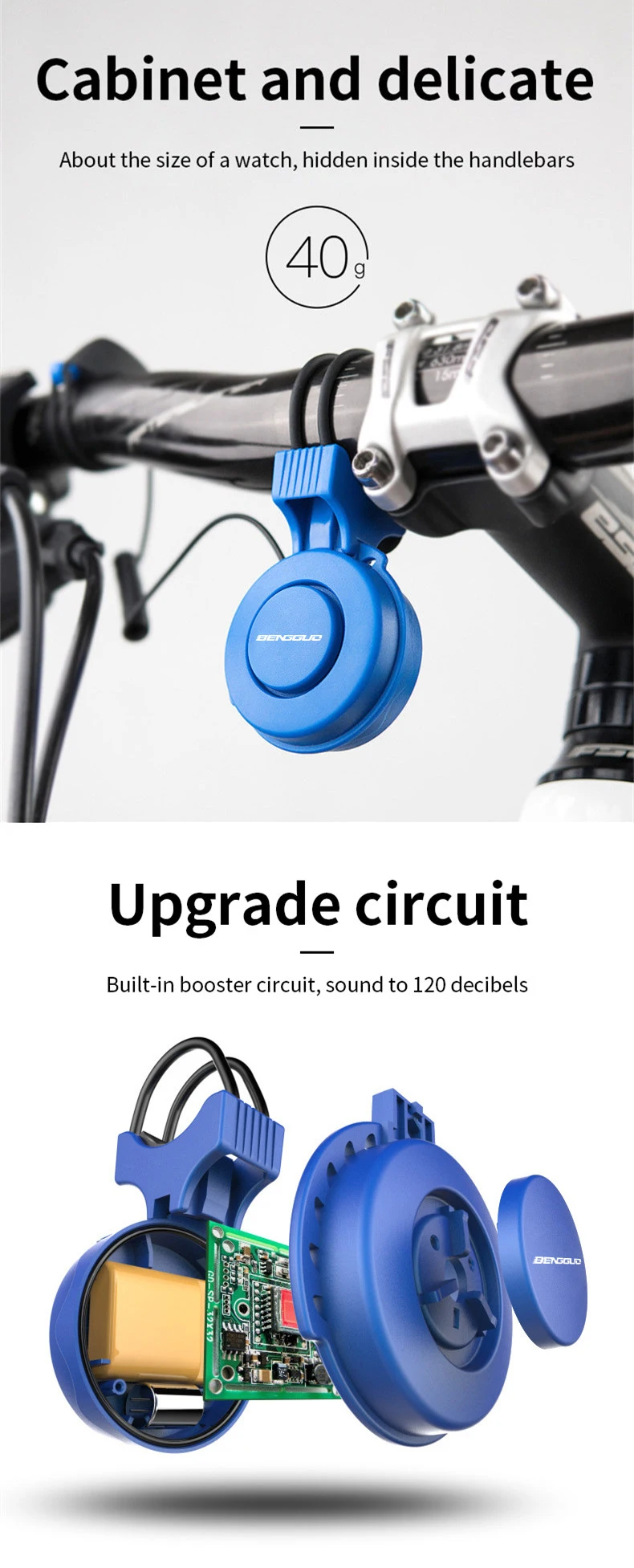 4 Sounds Modes Bike Bell Bicycle Cycling Handlebar Electronic Horns Ring Bell Horn Strong Loud Air Alarm Bell Sound Bike Horn