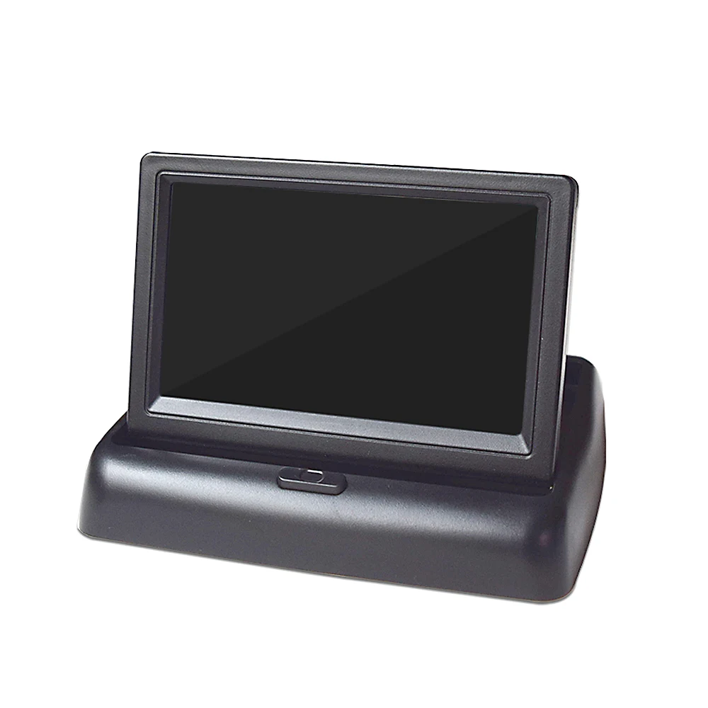  4 3 дюймов Tft Lcd приборной панели автомобиля в сложенном виде монитор Применение dvd-плеер ТВ TFT ЖК-дисплей аудиосистемы с 2 канала видео вход 300 кд/m2 и