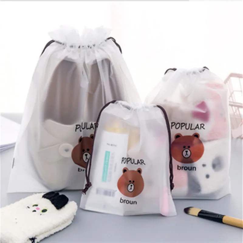 Custom waterproof dust shoe bags travel drawstring packaging bag with
