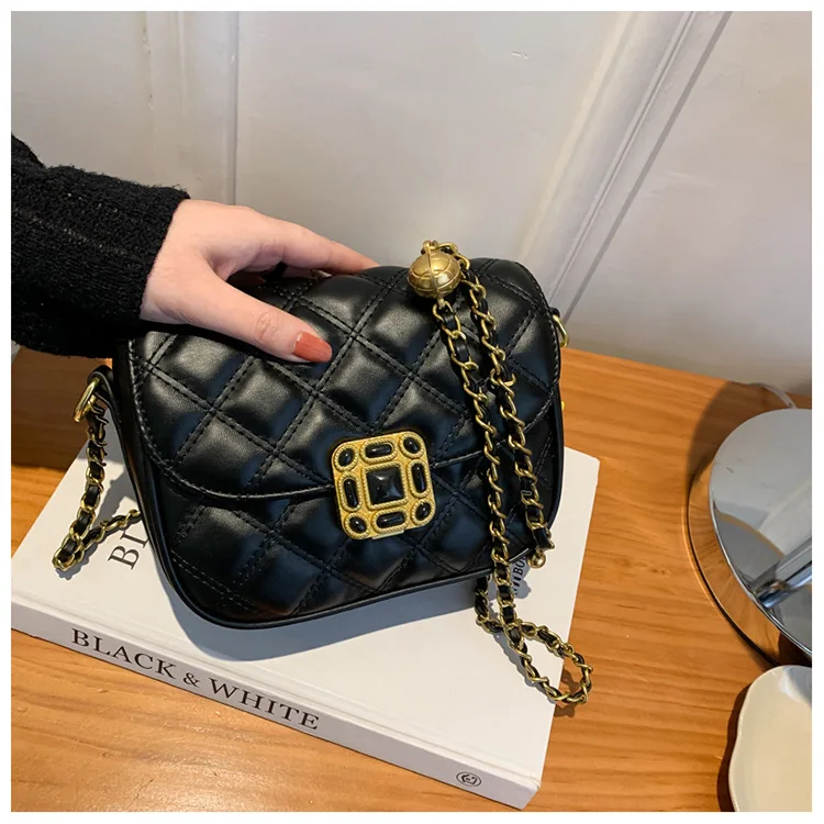 Drop shipping Solid PU Leather Bag Cross Shoulder Key Chain Purse Women Fashion Small jelly 2022 Style Handbag