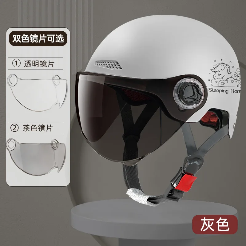 Hot Selling Lightweight Unisex Motorcycle Frosted Protective Short Mirror Half Helmet Cycling Helmets