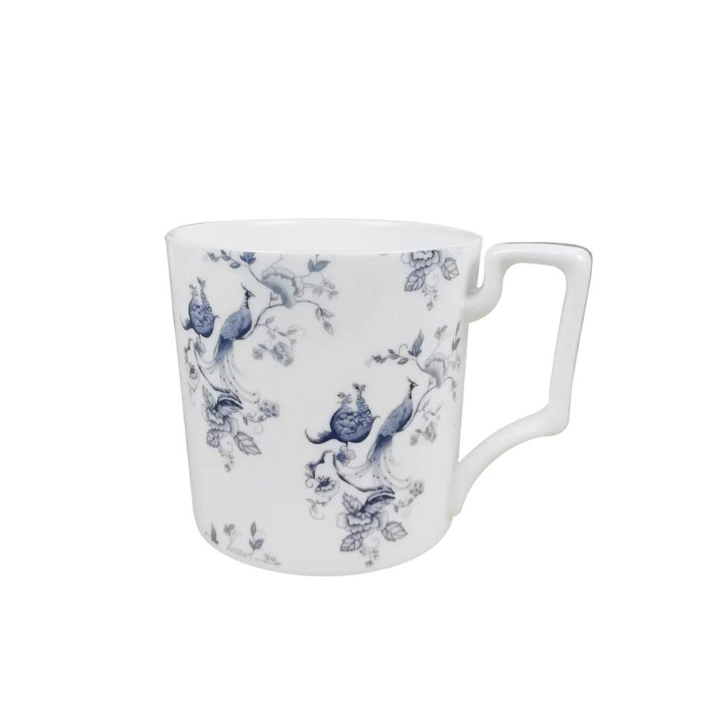 High Quality Bone China Blue And White Dinnerware Sets Chinese Style Vintage Blue Birds Flowers Ceramic Plates For Wedding