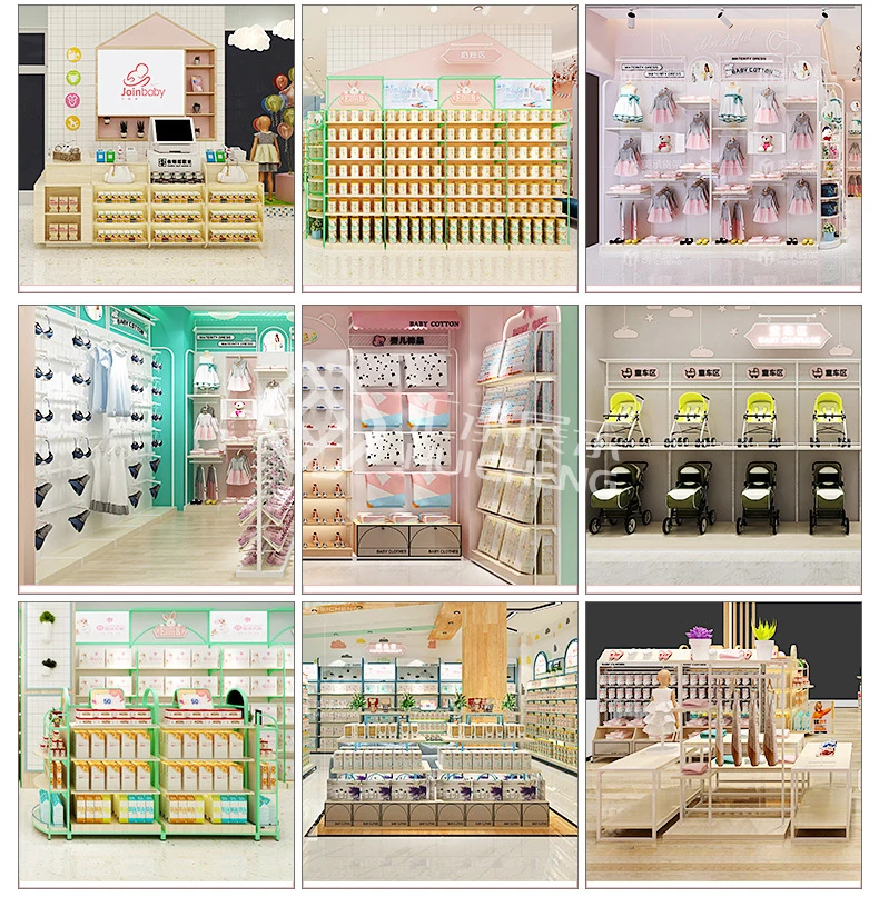 Meicheng Customized Size Single Sided Wooden Display Supermarket Racks Shelves Wall Storage Shelf With Cabinet