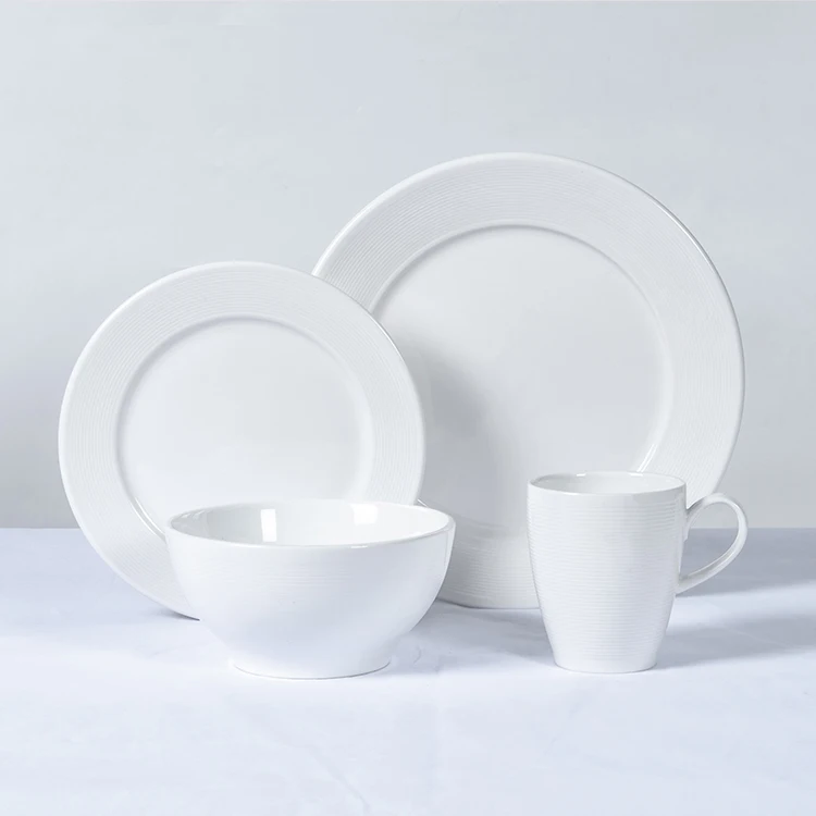 Wholesale sale european plate crockery porcelaine dish dinner sets dinnerware white porcelain ceramic elegance for