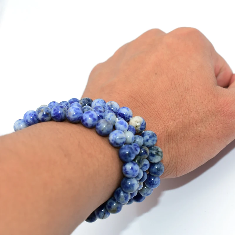 Wholesale High Quality 4/6/8/10/12mm Natural Sodalite Bracelet For Women Men