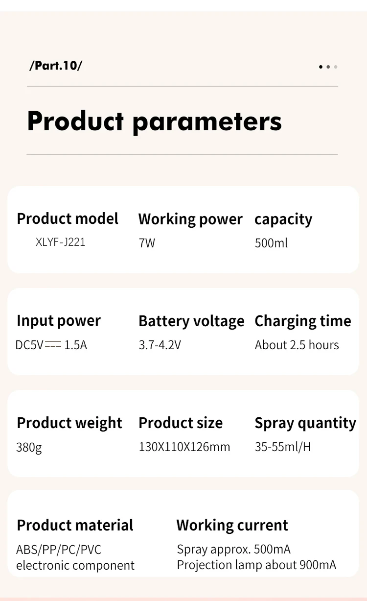 New Product Ideas 2021 Humidifier 500ml Colorful Night Light Cute Pink Humidifier