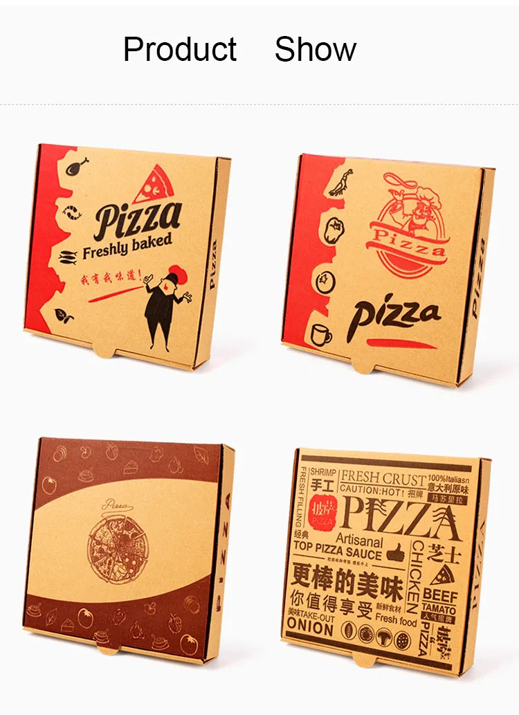 Wholesale Customized Pizza Box Pizza Packing Box with Custom Logo Printed Logo