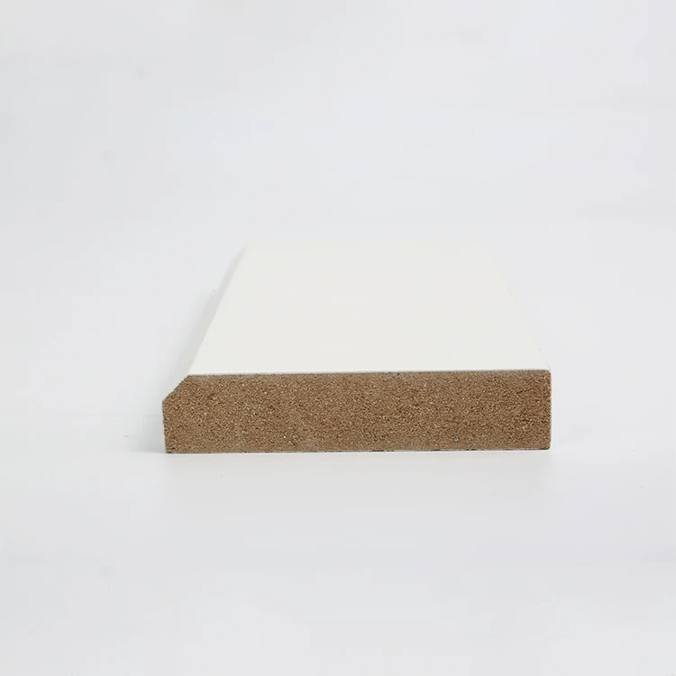 Decorative gesso coated  white primed skirting board pre-primed mdf baseboard