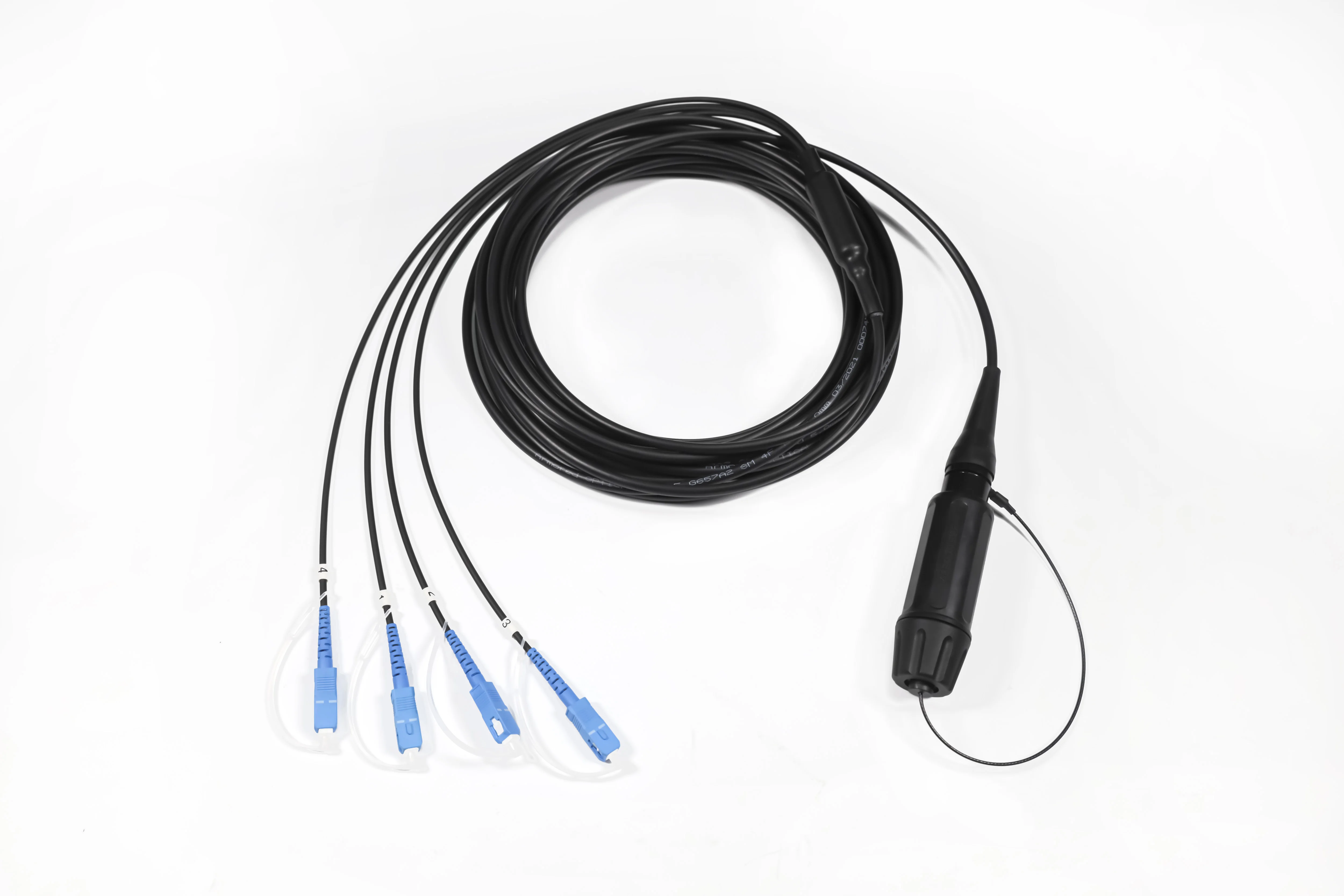 Expanded Beam lens 2Core 4 cores TPU 5.5mm Patch Cord IP68 Field Deployment Outdoor Fiber Optic Connector