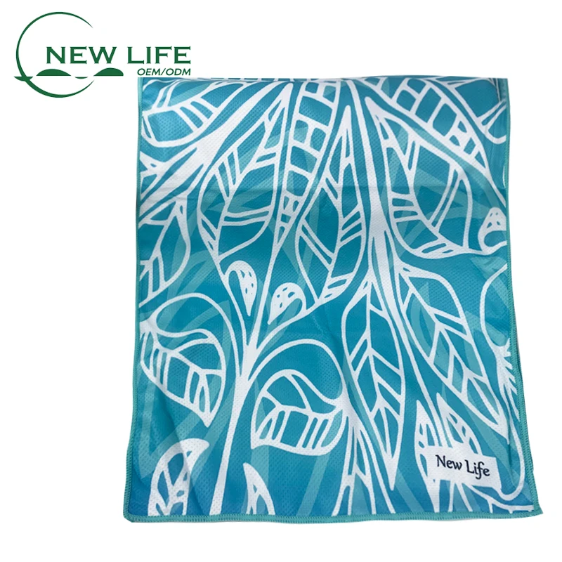 Custom Cooling Towel Colorful Summer Sports Towel 30*90 CM Silicone Bag Case Ice Cooling Cold Sense Towel