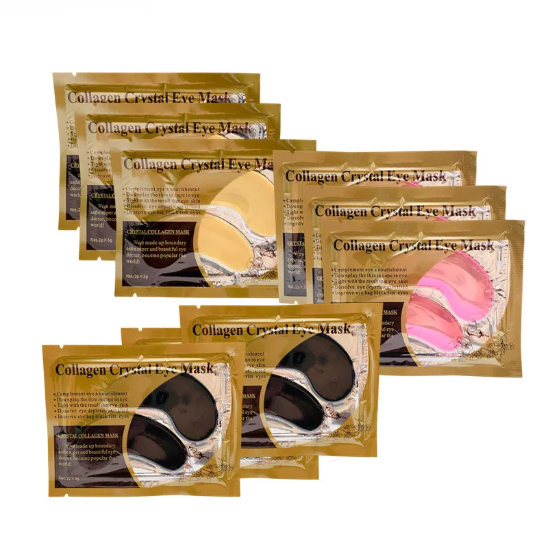
Private label eye patch collagen crystal gel eye mask 4k gold hydrogel glitter eye patches custom logo 
