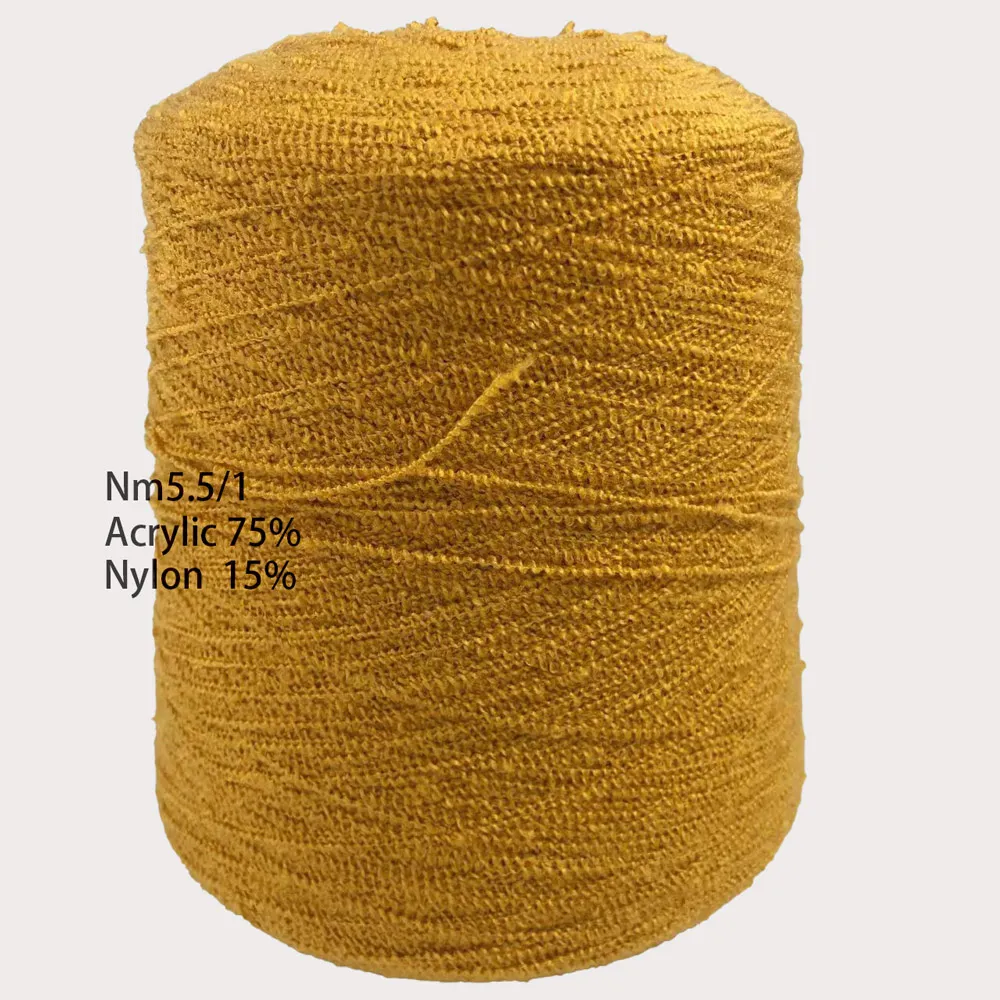 Высокое качество NM5.5/1 75% акриловая 25% нейлоновая Смешанная Меланжевая петля для вязания причудливая пряжа
