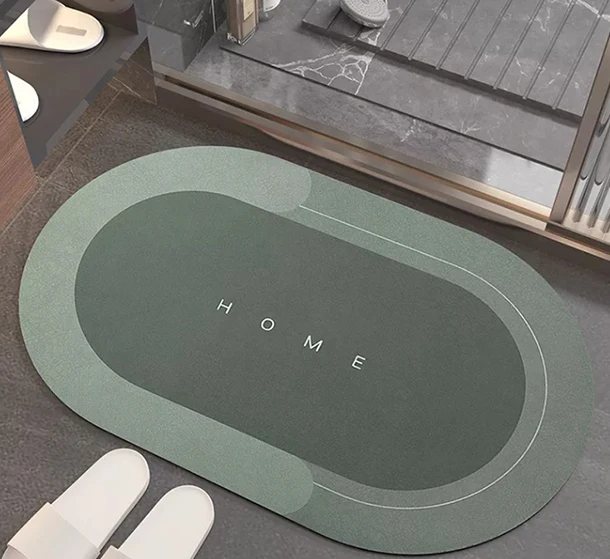 Factory Water Absorbent 3d Floor Mat Bathroom Foot Quick Dry Mat Non-slip Fast Absorbing Diatomite Bathroom Bath Mat