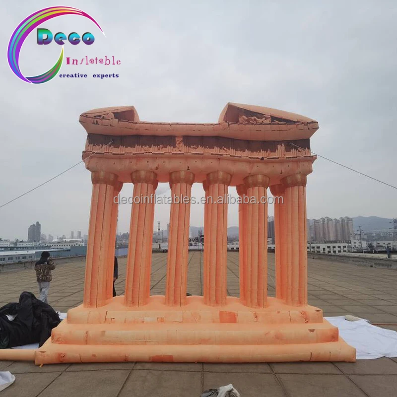 Simulated Building Large Inflatables Greek Temple Decor