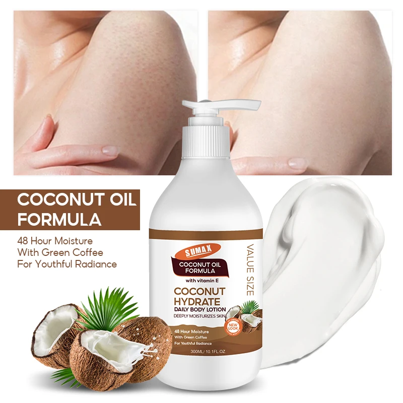 Sumax 300ml Coconut Moisturizing Cream Body Lotion For Daily Self-care Routine