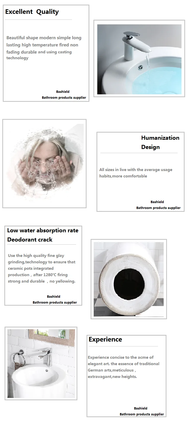 White Hand Wash Oval Bathroom Pedestal Sink Basin Ceramic Wash