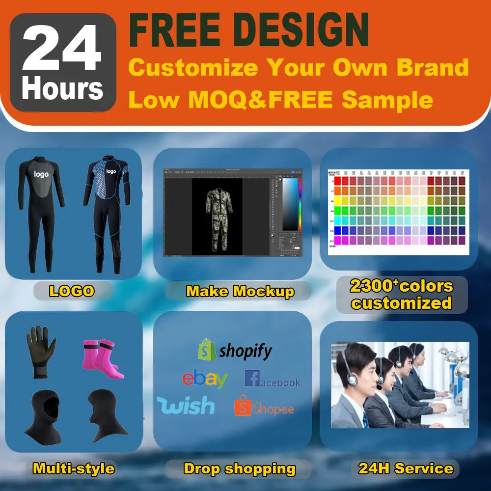 3/5mm spot diving suit warm cold wet winter swimming one-piece snorkeling sunscreen surfing suit