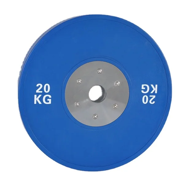 Wholesale Competition  Standard Bumper Plates Custom Logo 5kg 10kg 15kg 20kg 25kg Rubber Coated Weight Plates For Gym