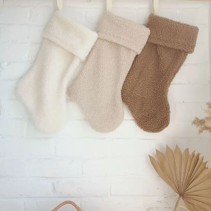 Wholesale Personalized Christmas Stocking Luxury Stockings For Embroidery Custom Christmas Stocking