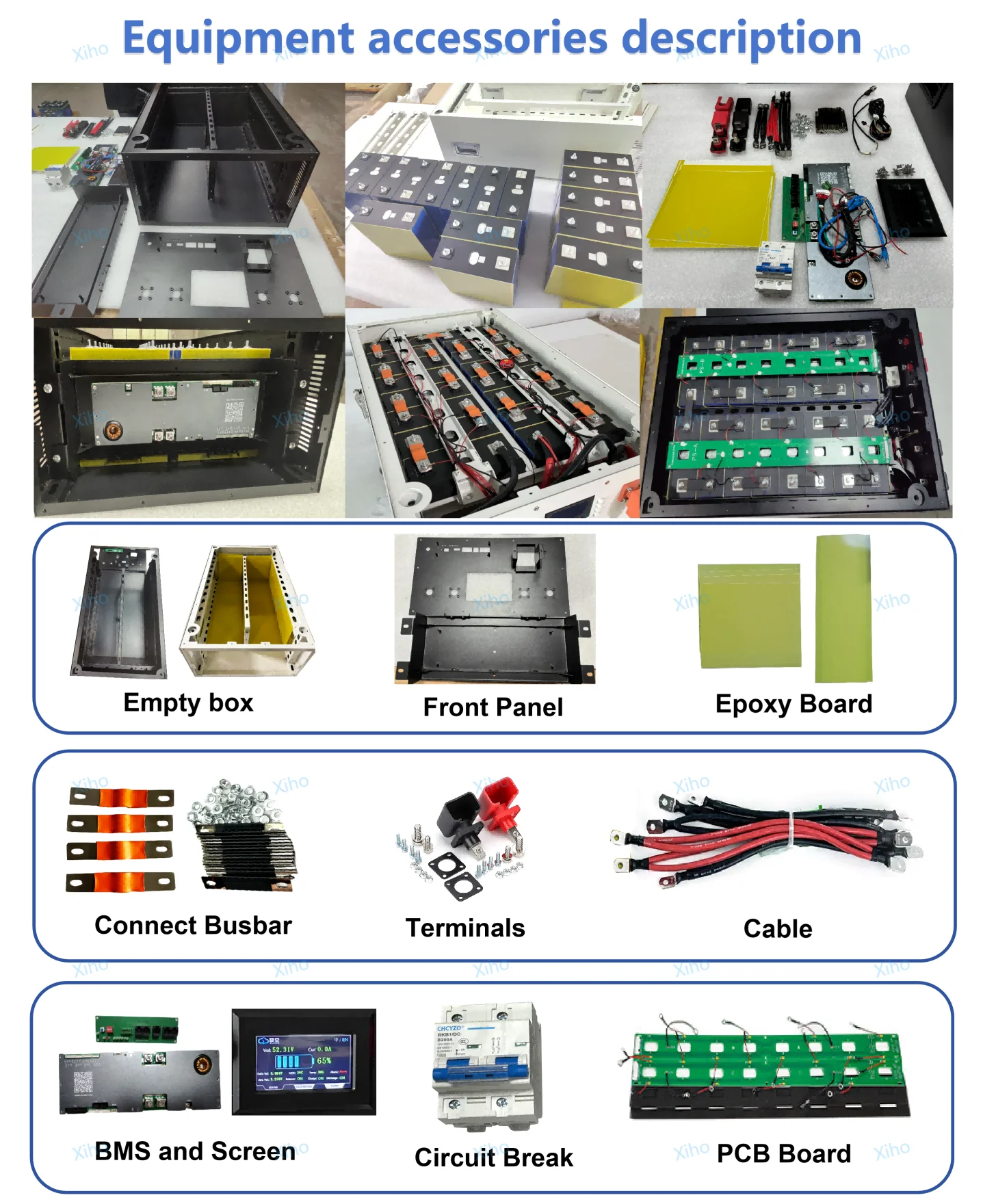 Xiho Solar 51.2V 48V Lithium Battery 280Ah 300Ah 14kwh 15kwh LiFepo4 Lithium Battery With WIFI BLUETOOTH APP for Monitoring