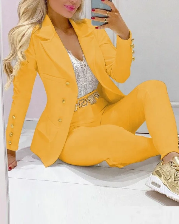 Womens Clothing Trendy European and American Women S Small Suit Set 2024 Summer Fashion Collection