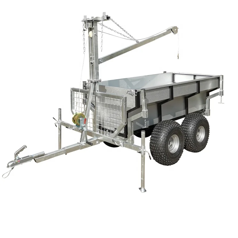 ATV Timber Wood Trailer With Crane