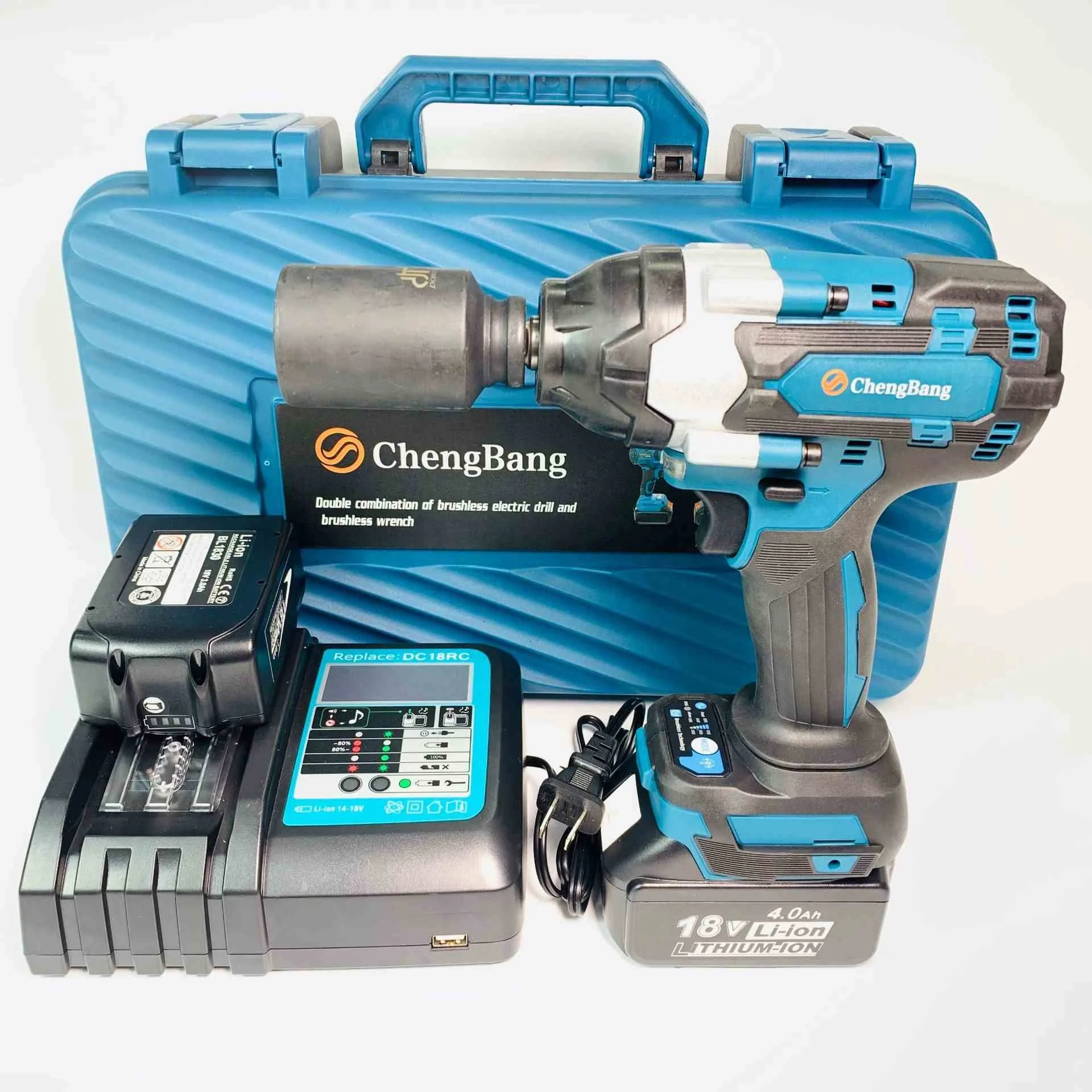 880-1500N.m High Torque Brushless Electric Impact Wrench Rechargeable Lithium Battery Heavy Duty Cordless Wrench For Auto Repair