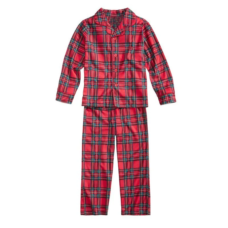 Oem Custom Christmas Pajamas Family Plaid Printed Christmas Pyjama Pjs Set Wholesale Xmas Pajamas Set Women Custom Woven Label