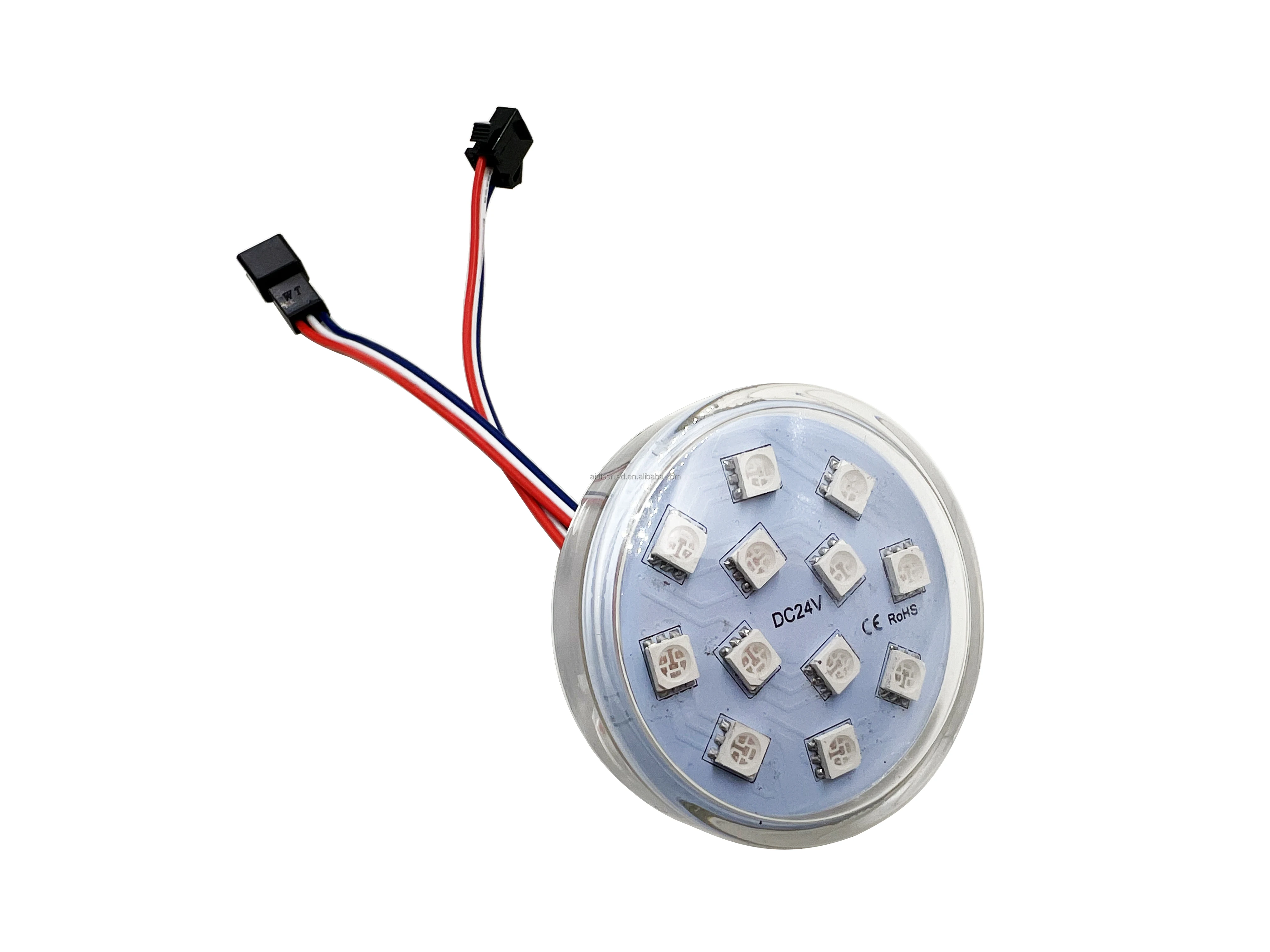 DC12v/24v 54 мм 12 светодиодов smd5050 RGB пиксельные огни адресуемые программируемые парка развлечений