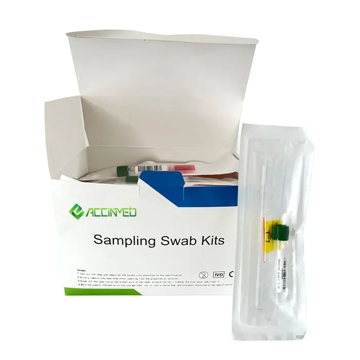 Medical Disposable Sample Collection Tube With Flocked Swab VTM Test Kit 7ml