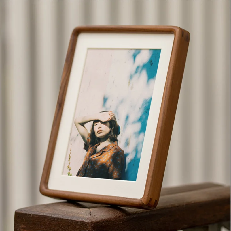 Black walnut wood photo frame