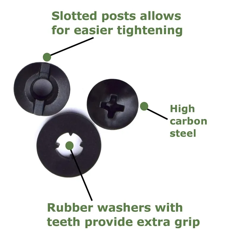 Black Chicago Screws for DIY and Leather Gun Holsters Clips and Knife Sheaths Includes Phillips Truss Heads Open Slotted