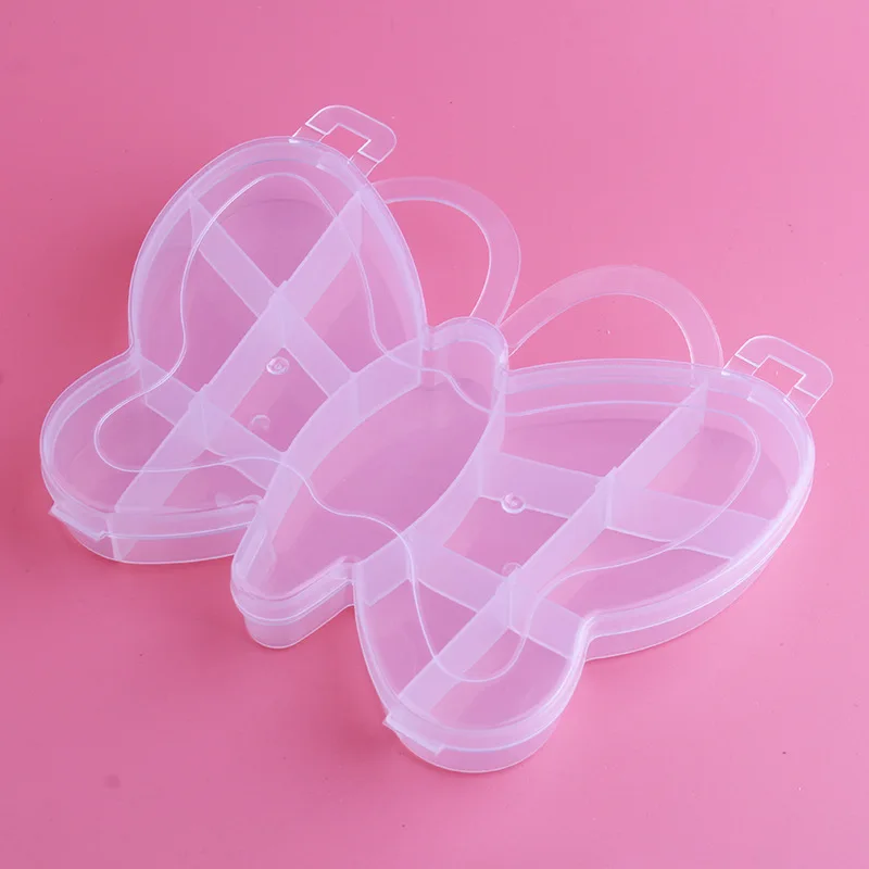 Mylulu Cat Bear Butterfly Apple Disc Storage Box Nail Art box Translucent Plastic Box press on nails plastic packing nail tools