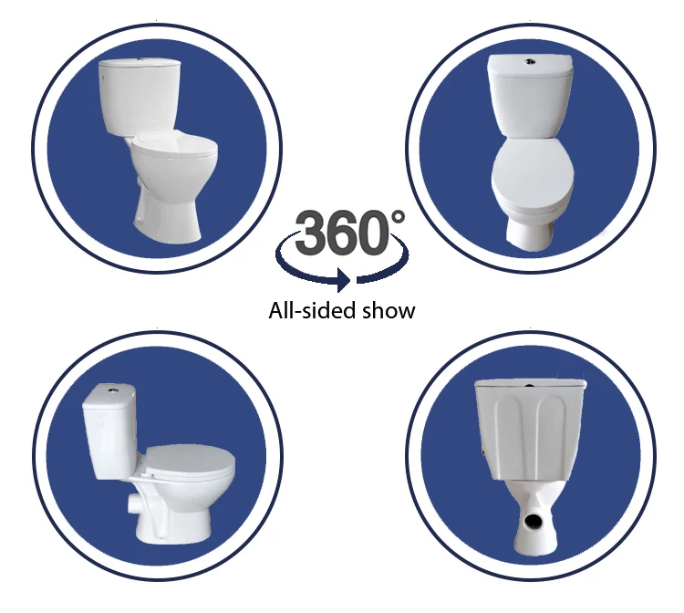 Wholesale European Standard P Type Water Closets Sanitary Ware Eco Bathroom Wash Down Two Piece Toilet