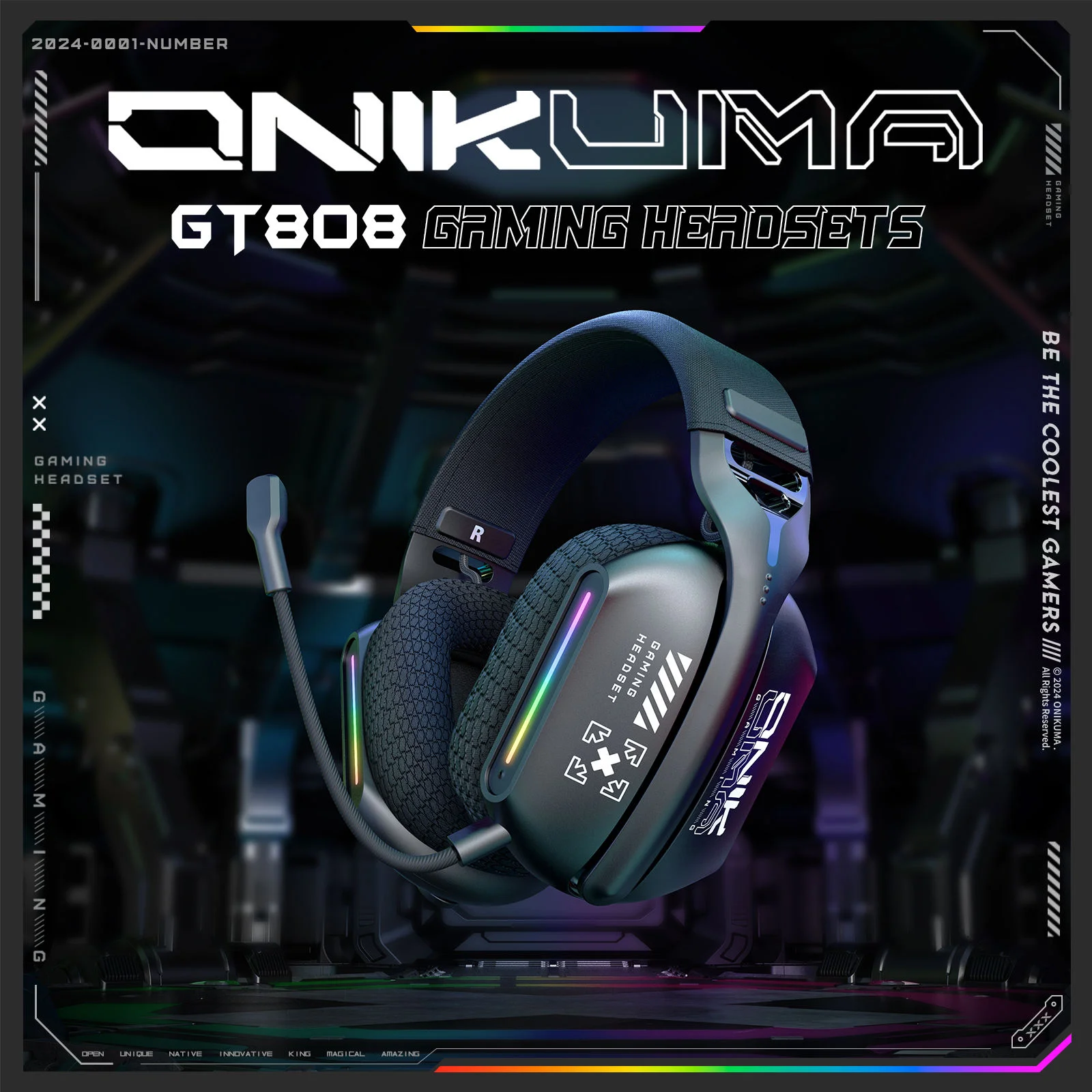 Беспроводные наушники ONIKUMA GT808 стерео 2 4 ГГц